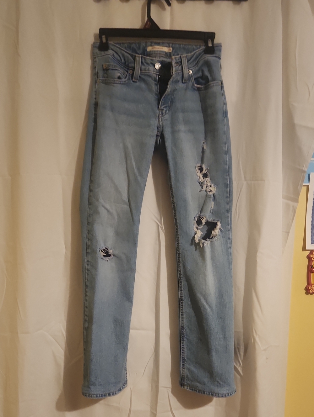 Levi's Light Blue Distressed Women's Boot-Cut Jeans